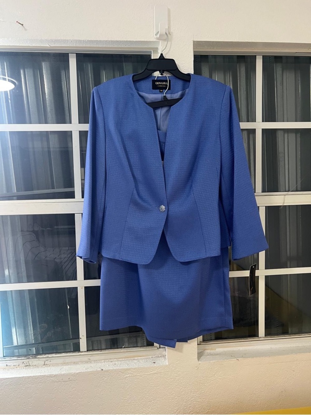 Gina Bacconi Cobalt Blue Two-Piece Skirt Suit